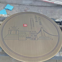 Placa de Relieve de Latón y Cobre Personalizada para Proyectos Municipales, Medallón Conmemorativo Moderno de Bronce para Plaza Pública o Fábrica