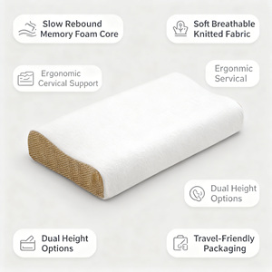 <span class=keywords><strong>Oreiller</strong></span> ergonomique de soutien du cou en mousse à mémoire de forme de haute qualité, <span class=keywords><strong>anti</strong></span>-<span class=keywords><strong>allergique</strong></span>, sans formaldéhyde, pour un sommeil sain dans les chambres et appartements - Product Image 4