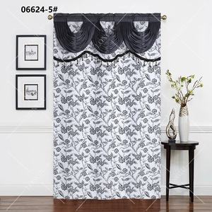 Venta al por mayor asequible varilla bolsillo Jacquard <span class=keywords><strong>cortinas</strong></span> para sala de estar ventanas cenefas <span class=keywords><strong>cortinas</strong></span> con exquisitos colgantes de borla - Product Image 2