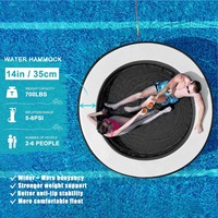 Nouvelle conception de hamac flottant gonflable rond, série HM, pour la natation en plein air, le surf, portable