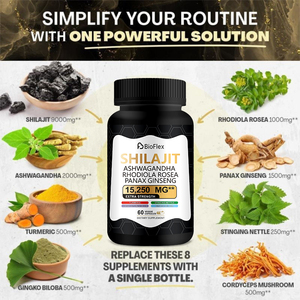 Cápsula de Shilajit OEM, planta de Ginseng del Himalaya, Shilajit, soporte para el cerebro, mejora la fuerza masculina, cápsulas de extracto de Shilajit - Product Image 2