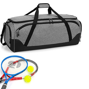 Sac de sport Peak Racket, grande capacité, imperméable, pour le tennis en plein air, avec compartiment pour chaussures, design uni - Product Image 1