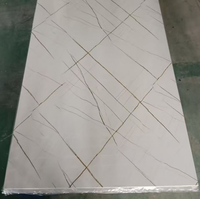 Panneau mural 3D en PVC imperméable avec revêtement UV, imitation marbre, pour la décoration intérieure