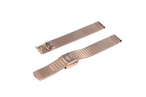 Bracelet de montre milanais 14mm en acier inoxydable 316 Double boucle de verrouillage à la mode confortable respirant bracelet de montre - Product Image 5
