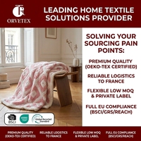 Couverture en flanelle jacquard respirante, douce, confortable et légère pour lit, vente en gros d'usine Orvetex