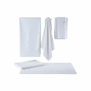 Varol Talia Series 4-Piece <b>Hand</b> Towel <b>Set</b> Quick-Dry Skin-Friendly Organic 50x70 cm 250g White for Home or Hotel Use - Product Image 2