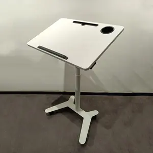 Nuovo Design moderno a casa ufficio tavolo ergonomico per computer portatili a Gas di sollevamento Mobile Sit-Stand scrivania pneumatica regolabile in altezza