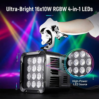 Projecteur LED RGBW Slim Par Light GMT Maite étanche 16x10W IP65 Ra95 avec DMX512 pour usage extérieur