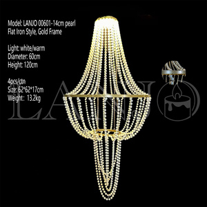 Lustre en cristal LANJO, forme de goutte d'eau, style glamour, décorations de plafond pour mariage - Product Image 6