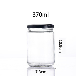 Wholesale Honey <b>Jam</b> Jelly Pickle Sauce Storage Kitchen Use 240ml Round Borosilicate Glass <b>Jar</b> Empty Clear Screw Cap Metal Lid - Product Image 6