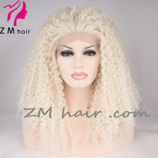 ZMHAIR white braids synthetic hair wig women curly hair wig girls wig