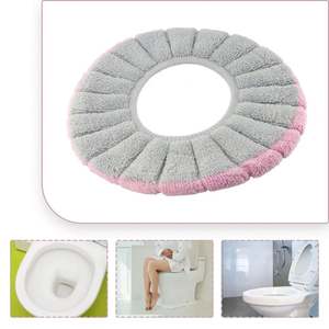 Funda Calefactora para Asiento de Inodoro de Invierno, Alfombrilla Gruesa y Suave Lavable con Asa para WC y Baño, Cojín Calentador para Tapa de Inodoro - Product Image 4