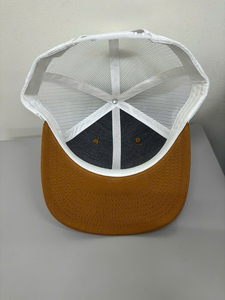 หมวกแก๊ปหนังแท้แบบกำหนดเองสำหรับล่าสัตว์ 6 แผง  ปักลายหนังตามสั่ง  หมวกตาข่ายผู้ชาย หมวกแก๊ปทรง Trucker - Product Image 6