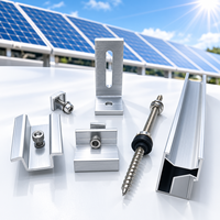 Support de rail de toit pour panneau solaire en aluminium, vis de fixation pour bois, fixation sur toit en béton, structure durable, exportateur