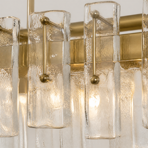 Lámpara de Techo Nórdica Moderna, Lámpara Colgante LED Rectangular de Cobre <span class=keywords><strong>Vintage</strong></span> con Cristal Esmerilado, para Comedor y Cocina, Venta al Por Mayor - Product Image 5
