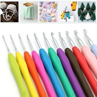Crochets ergonomiques semi-caoutchoutés 2mm-6mm 9 pièces. Kit