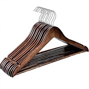 Custom Luxury Lacquer Wooden Single Tier Coat and Suit <b>Hangers</b> for Wardrobe Eco-Friendly Multifunction Clothing Storage - Product Image 3