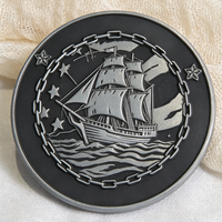 Épinglette commémorative moderne en alliage de zinc émaillé souple, 3D/2D, motif ancre nautique, imprimée UV, personnalisée par une usine avec 18 ans d'expérience
