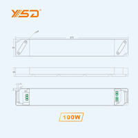 IP20 100W 24V 12V 5 EN 1 Dimmable LED Driver Triac LED Transformateur Tension Constante 0-10V Gradation Alimentation À Commutation
