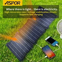 Panneau solaire pliable haute efficacité 15W, banque d'alimentation étanche avec laminage ETFE, 95% de transmittance, charge intelligente, portable pour l'extérieur