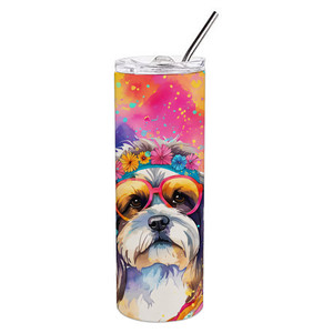 Gobelet isotherme fin en acier inoxydable Shih Tzu Hippie Dawg - Product Image 1