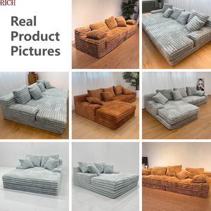 <span class=keywords><strong>Tissu</strong></span> moelleux modulaire en mousse compressée sectionnel Compression canapé canapé ensemble emballage sous vide pour la maison appartement meubles salon - Product Image 6