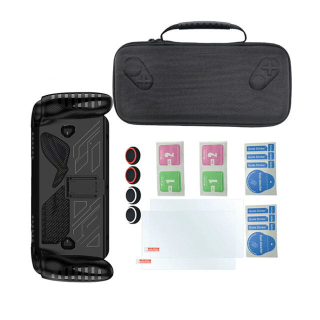 8-in-1 Protection Kit for ROG XBOX Ally/X Handheld Console Hard Case Protective Shell Screen Protector Joystick Caps