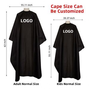 Custom logo Hair Salon Hair Cutting Hairstylist Snap Black Barber <b>Apron</b> Hairdresser Capes - Product Image 5