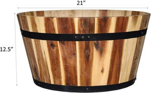 Lot de Jardinières Carrées en Bois Rustique Blanchi, Supports à Fleurs - Product Image 4