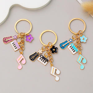 Llavero con Colgante de Nota Musical de Piano y Guitarra Esmaltado, Adorno para Bolsos, Regalo para Amantes de la Música, ¡Gran Venta! - Product Image 2