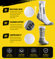 Chaussettes de football personnalisées antidérapantes de haute qualité, design gratuit, respirantes, chaussettes de sport