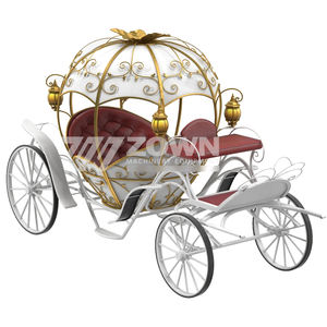 Grande carrosse en métal en forme de citrouille, chariot de Cendrillon pour décorations d'événements - Product Image 6