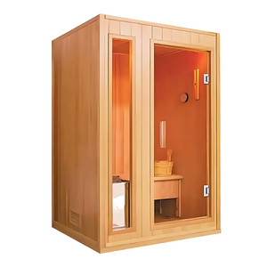 Traditionelle Spa-Sauna für <span class=keywords><strong>4</strong></span> Personen aus Kanadischem Hemlock- und Zedernholz, Infrarot-Finnische Sauna für den Innenbereich - Product Image 3