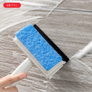 Brosse de nettoyage murale pour salle de bain, double face, microfibre, manche en plastique, pour le nettoyage des carreaux et du verre - Product Image 4