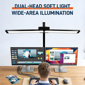 Lampe de bureau LED numérique intelligente DC moderne en gros pour OEM, avec bras réglable, fixation par pince, USB, gradation précise, éclairage de travail pour - Product Image 5