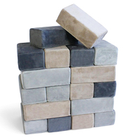 Ensemble de meubles de jeu pour salle de jeux, 24 blocs de construction DIY pour enfants, 8,25x4,25x3 pouces, mousse douce recouverte de tissu en peluche pour empilage