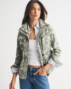 Chaqueta de Camuflaje LEDUO Casual de Primavera para Mujer, Teñida con Impresión Digital de Cobertura Total, de Algodón - Product Image 2