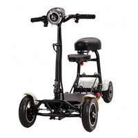 Scooter électrique pliable léger pour adultes à quatre roues avec batterie au lithium et télécommande pour personnes âgées