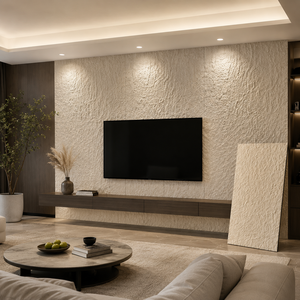 Panneau mural en <span class=keywords><strong>pierre</strong></span> minérale naturelle légère 600x1200, flexible, classe A, ignifuge, résistant à l'eau, pliable, pour <span class=keywords><strong>extérieur</strong></span> et intérieur - Product Image 2