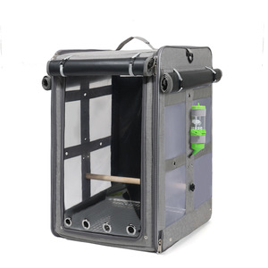 Kandang Burung Besar YBtoopet Yuebaitu Model 2516 XL untuk Burung Beo, <span class=keywords><strong>Cockatiel</strong></span> Hitam, Ventilasi di Kedua Sisi, Kotak Persegi Panjang - Product Image 5