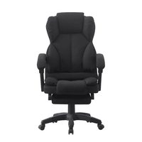 Chaise de bureau inclinable à dossier haut avec repose-pieds rétractable, hauteur réglable, pivotante, pour bureau à domicile et sieste