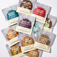 Sacs d'emballage personnalisés imprimés en plastique transparent mat dépoli thermoscellables pour aliments, bonbons, biscuits et gâteaux individuels avec design