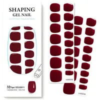 Huizi Nouvelles Bandes d'Ongles en Gel Semi-Durci à Presser, Longue Durée, Saines, pour Extension de Gel UV, Wraps et Gel de Modelage