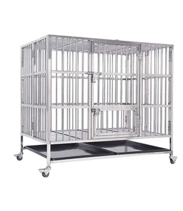 Cage et cage pour chien en métal robuste, bac en plastique écologique, peut contenir deux animaux, séparateur de reproduction en plein air, filet pour grands chiens - Product Image 3