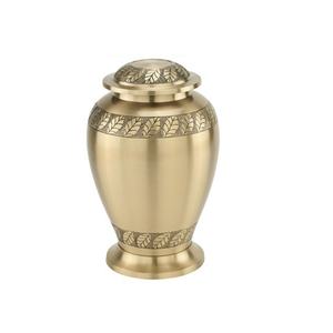 Urnes de crémation en métal massif de conception attrayante urnes de cendres commémoratives funéraires les plus exigeantes fournitures funéraires pour le décor de cendres humaines - Product Image 1