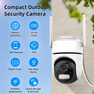Kamera CCTV monitor keamanan nirkabel ICSEE wifi untuk rumah, luar ruangan, tahan hujan, 1080p HD, jaringan jarak jauh, penglihatan malam, kamera ptz 2MP - Product Image 2