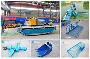 Bateau tondeuse amphibie pour l'entretien de la végétation aquatique, tondeuse amphibie pour zones humides, machine à couper l'herbe fluviale - Product Image 5