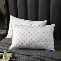 Oreiller en coton à plumes de style hôtel, 1 pièce, oreiller cervical 3D, adapté aux chambres à coucher et aux hôtels toute l'année