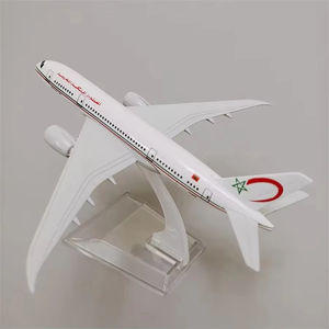 Modèle d'avion en alliage moulé sous pression Boeing 787 Royal <span class=keywords><strong>Air</strong></span> Maroc de 14 cm avec support, fourni par l'usine - Product Image 4