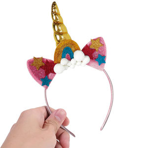 Pompons en mousse de feutre OEM DIY Accessoires de cheveux Bandeau pour filles <span class=keywords><strong>Kit</strong></span> de fabrication de bandeaux pour enfants - Product Image 5